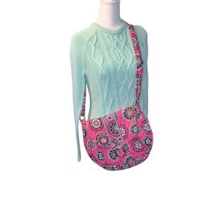 Vera Bradley saddle up bag in Cupcake Pink